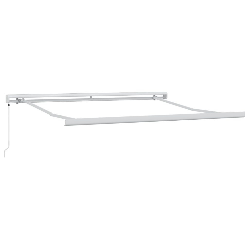 Manuaalinen Sisäänvedettävä Markiisi Musta 300x250 cm, Markiisin Korvaava Kangas 3x2.5 m Runkolla Musta - Image 4