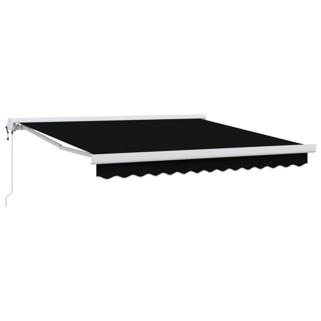 Musta 300x250 cm automaattinen sisäänvedettävä markiisi, markiisin vaihtoöljy 3x2.5 m runkoon musta - Image 2