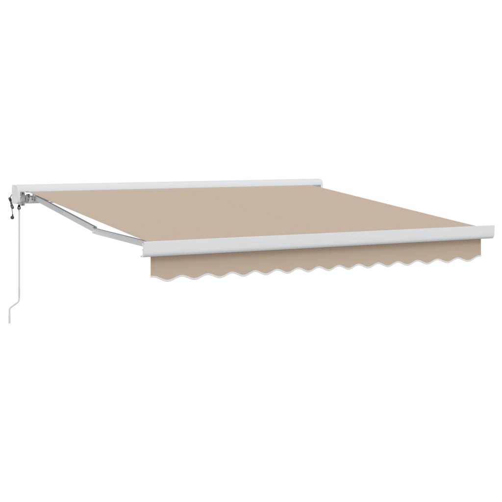 Automaattinen sisäänvedettävä markiisi beige 300x250 cm, Markiisin vaihto-osa 3x2.5 m kehikolle beige - Image 2