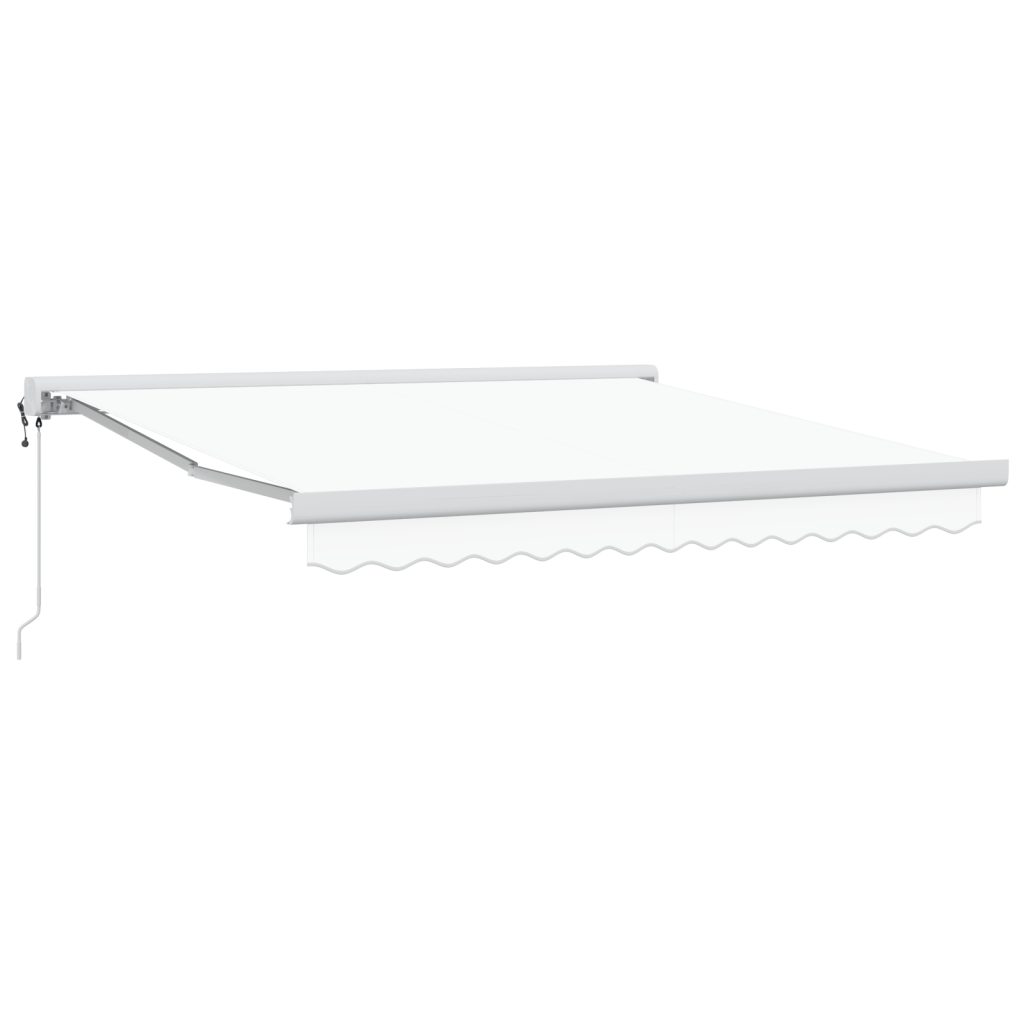 Automaattinen sisäänvedettävä markiisi valkoinen 300x250 cm, Markiisin vaihto kangas 3x2.5 m runkoon valkoinen - Image 2