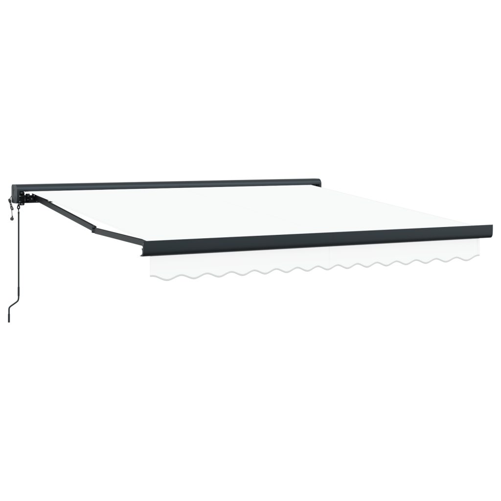 Automaattinen sisäänvedettävä markiisi Valkoinen 300x250 cm, Markiisin vaihto kangas 3x2.5 m runkoon Valkoinen - Image 5