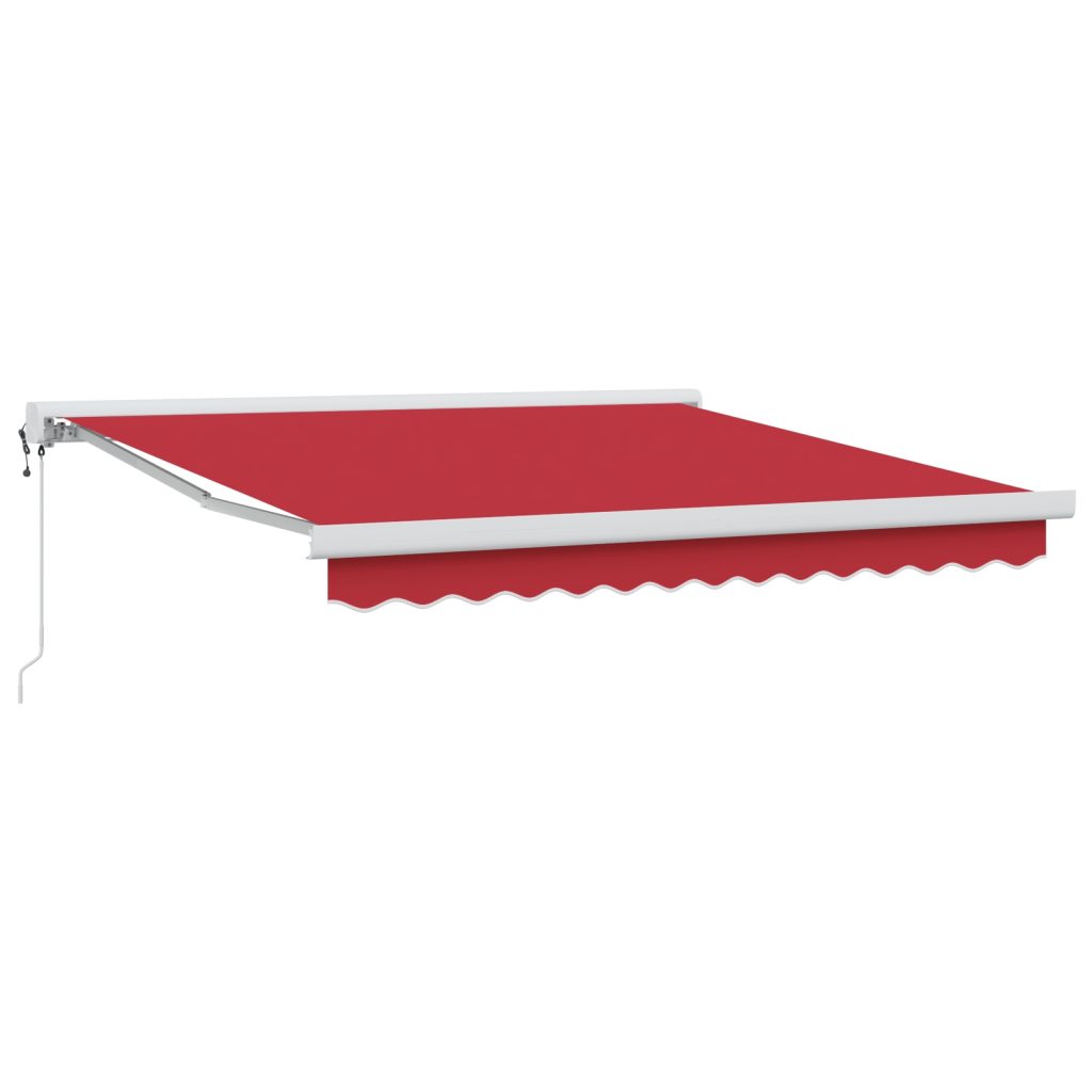 Automaattinen Vetoutuva Markiisi Punainen 300x250 cm, Markiisi Vaihtokangas 3x2,5 m Runko Punainen - Image 2