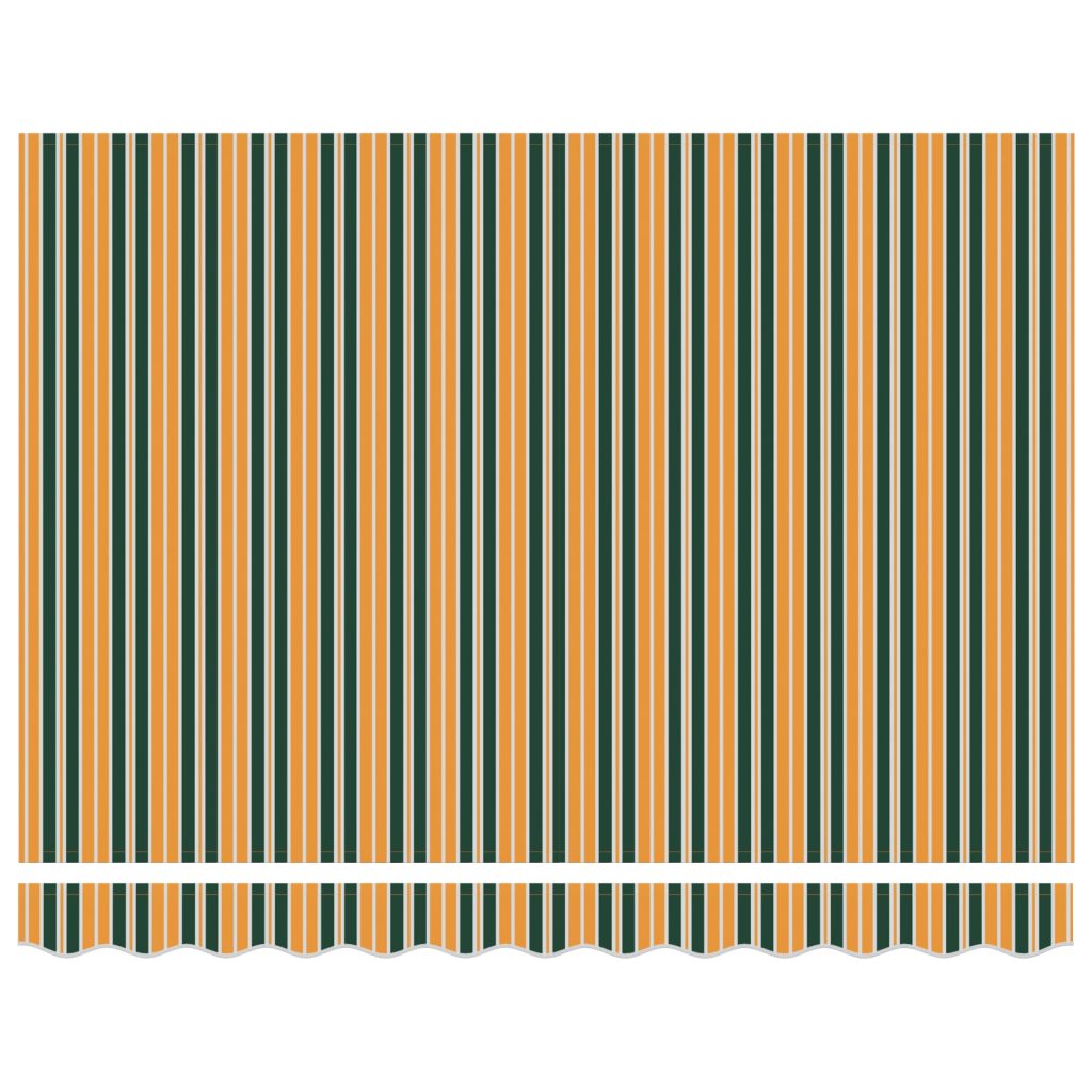 Automaattinen sisäänvedettävä markiisi Vihreä ja Keltainen 300x250 cm, Markiisivaihto-kangas 3x2,5 m rungolle Vihreä ja Keltainen - Image 6