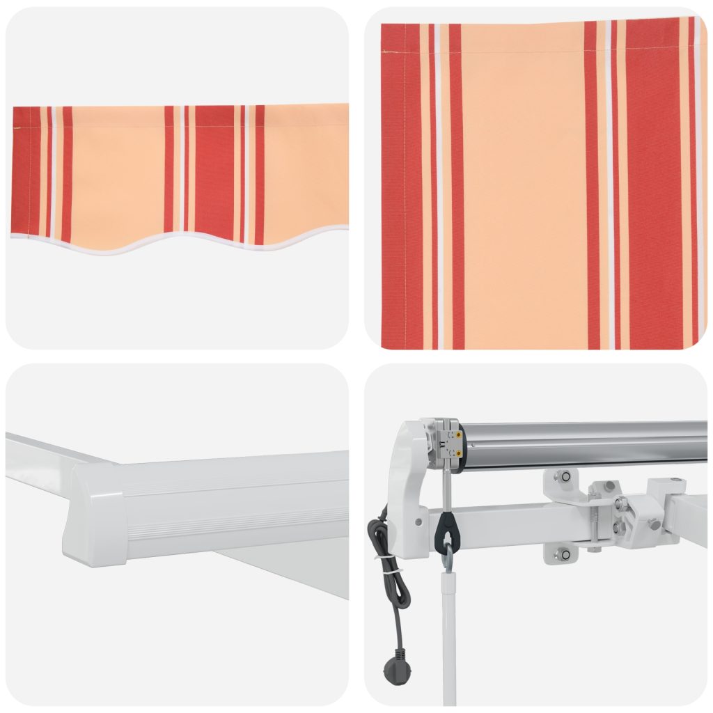 Automaattinen Sisäänvedettävä Markiis Keltaisena ja Oranssina 350x250 cm - Image 8