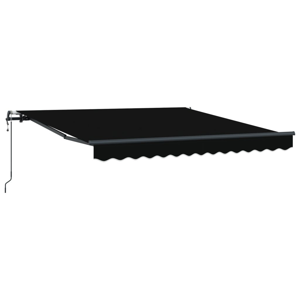 Automattisesti sisäänvedettävä markiisi Musta 350x250 cm, Markiisivaihto kangas 3.5x2.5 m runkoon Musta - Image 5