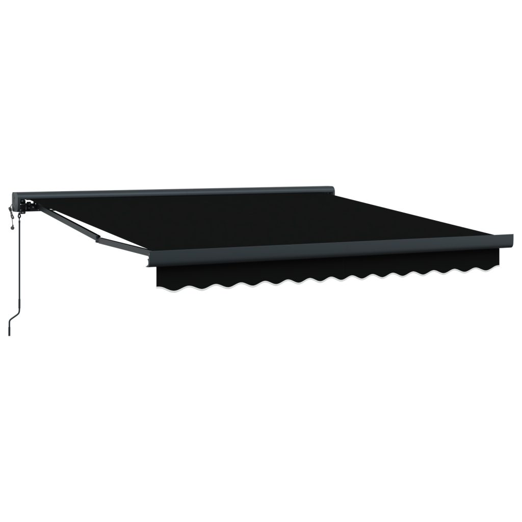 Automaattinen sisäänvedettävä markiisi musta 350x250 cm, Markiisinkankaan vaihto 3,5x2,5 m kehystä varten musta - Image 5