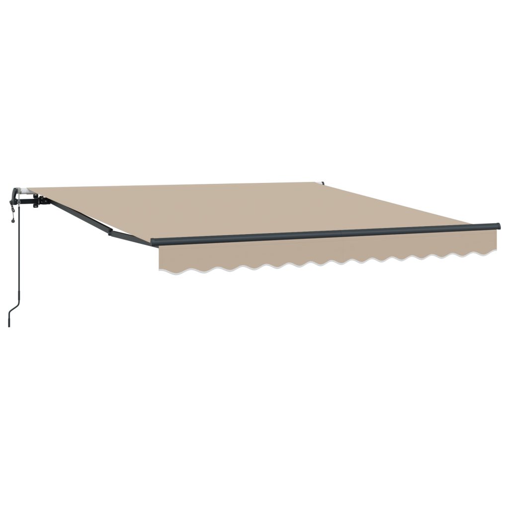 Automaattinen sisäänvedettävä markiisi Beige 350x250 cm, Markiisin vaihto kangas 3.5x2.5 m runkoon Beige - Image 5