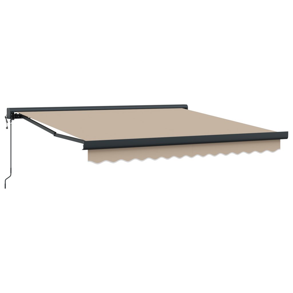 Automaattinen sisäänvedettävä markiisi beige 350x250 cm, Markiisin vaihto kangas 3.5x2.5 m runkoon beige - Image 5