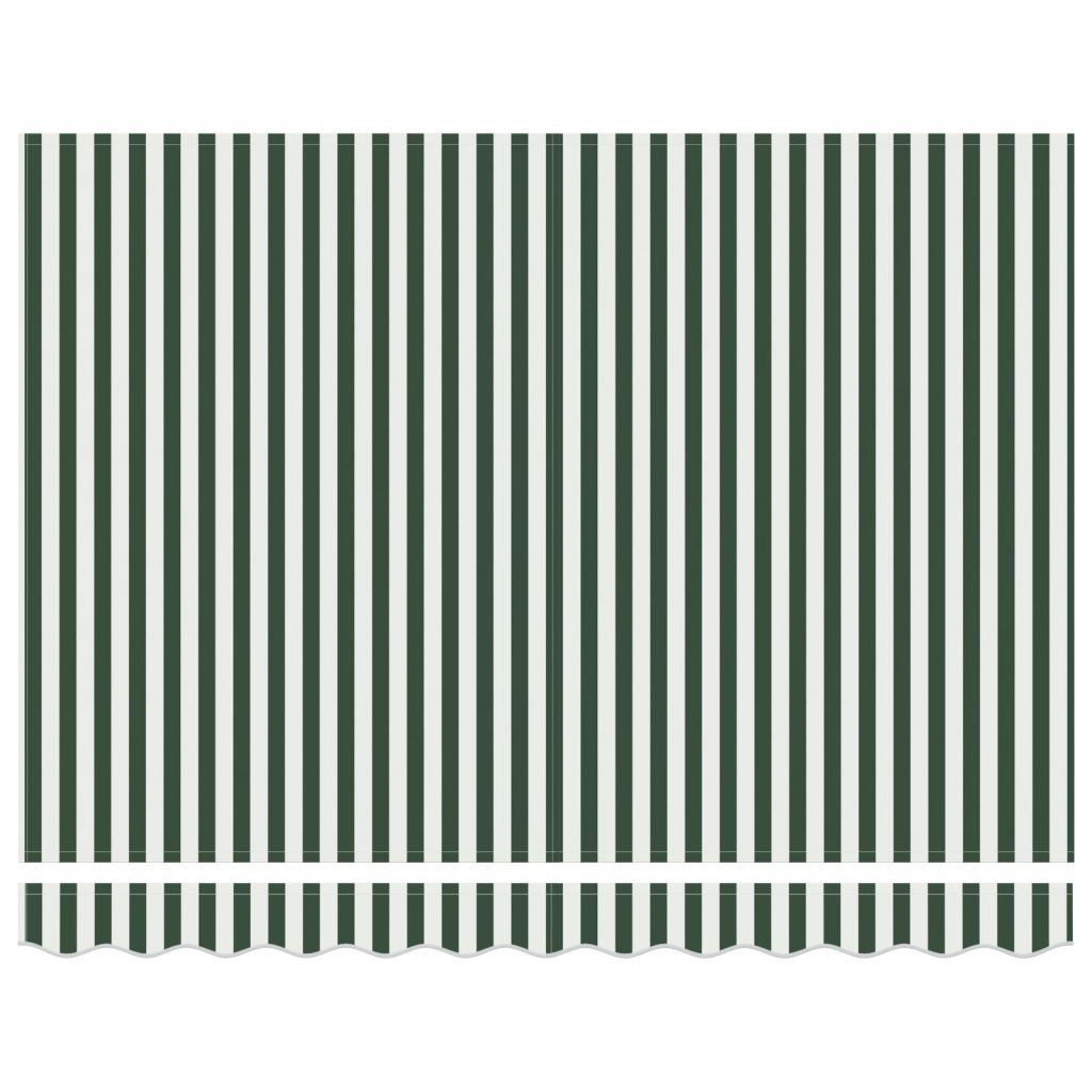 automaattinen sisäänvedettävä markiisi vihreä ja valkoinen 350 x 250 cm, markiisin vaihtokangas 3.5 x 2.5 m runkoon vihreä ja valkoinen - Image 6