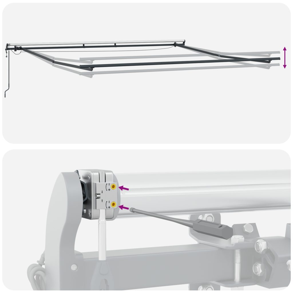 Automaattisesti sisäänvedettävä markiisi LED-keltaisena ja oranssina 400x300 cm - Image 12
