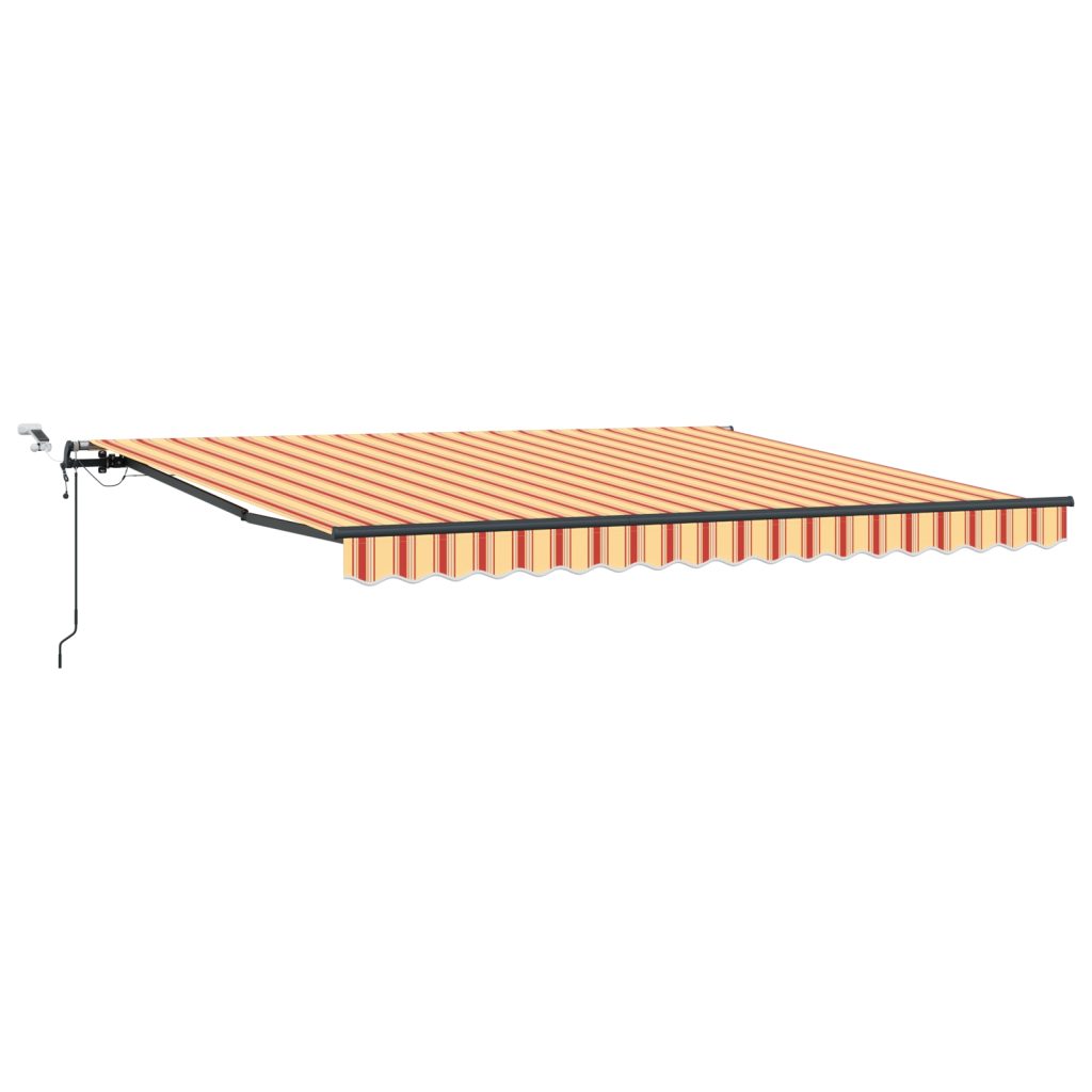Automaattisesti sisäänvedettävä markiisi LED-keltaisena ja oranssina 400x300 cm - Image 2