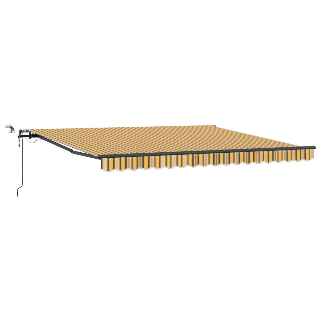 Automaattinen sisäänvedettävä markiisi LED-moniväriraidalla 400x300 cm - Image 2