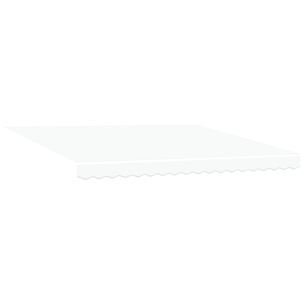 Manuaalinen Sisäänvedettävä Markiisi LED Valkoinen 400x300 cm, Markiisi Vaihtokangas 4x3 m Puitteille Valkoinen - Image 4