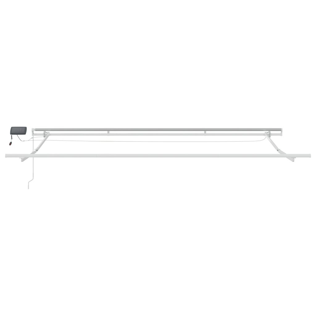 Manuaalinen sisäänvedettävä markiisi LED-valolla, vaaleanharmaa, 400x300 cm, Markiisikangas 4x3 m kehykseen, vaaleanharmaa - Image 6