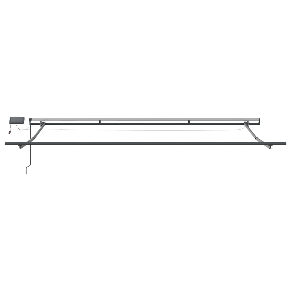 Manuaalinen sisäänvedettävä markiisi LED-valolla vaaleanharmaa 400x300 cm, Markiisin vaihto-ohjelma 4x3 m kehykseen vaaleanharmaa - Image 7