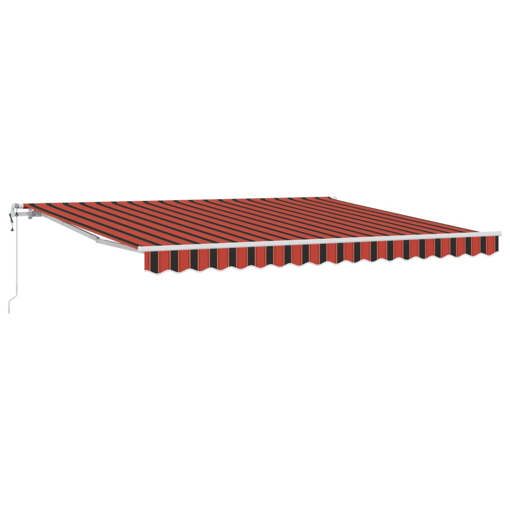 Automaattinen Sisäänvedettävä Markiisi Oranssi ja Ruskea 400x350 cm - Image 2