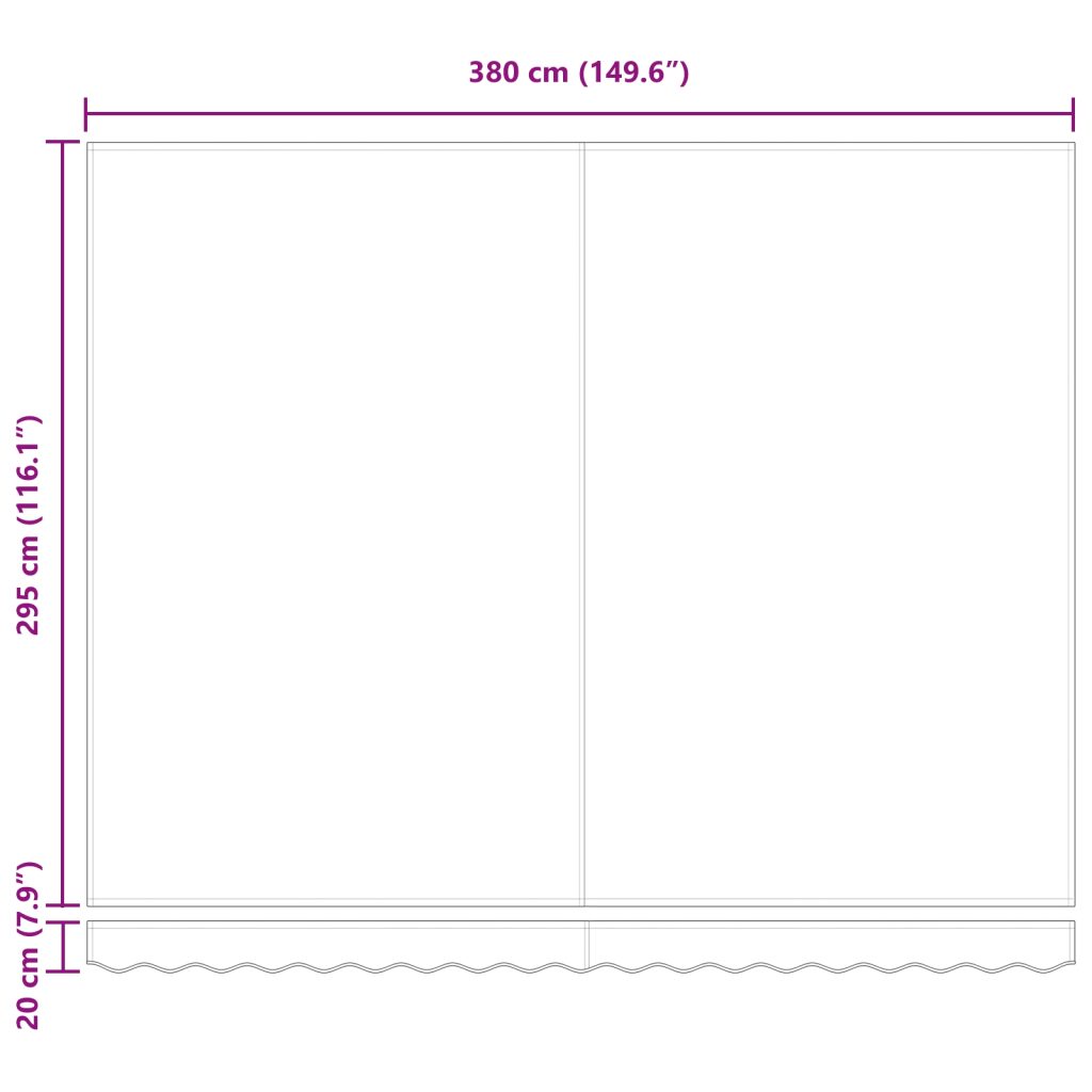 Manuaalinen sisäänvedettävä markiisi LED-valolla Keltainen ja oranssi 400x350 cm - Image 13