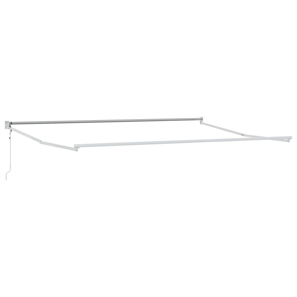 Manuaalinen sisäänvedettävä markiisi LED-valolla Keltainen ja oranssi 400x350 cm - Image 5