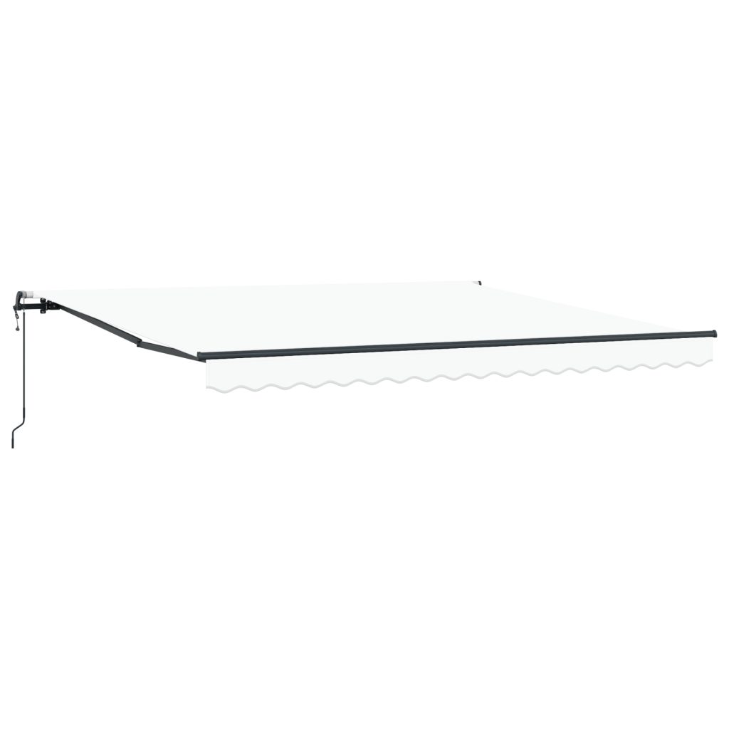 Automaattinen sisäänvedettävä markiis Valkoinen 400x350 cm, Markiisivaihtosovitus 4x3.5 m Kehys Valkoinen - Image 2