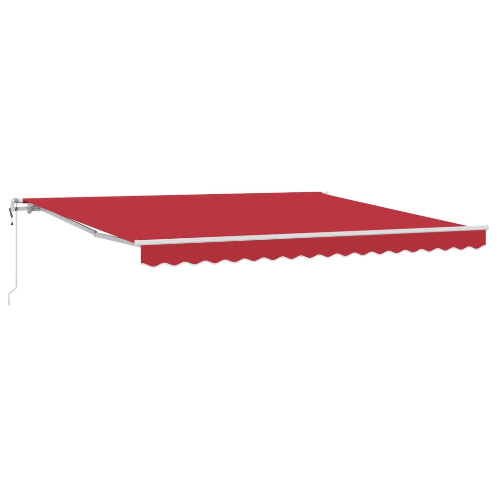Automaattinen sisäänvedettävä markiisi Punainen 400x350 cm, Markiisinkorvauskangas 4x3.5 m Runko Punainen - Image 2
