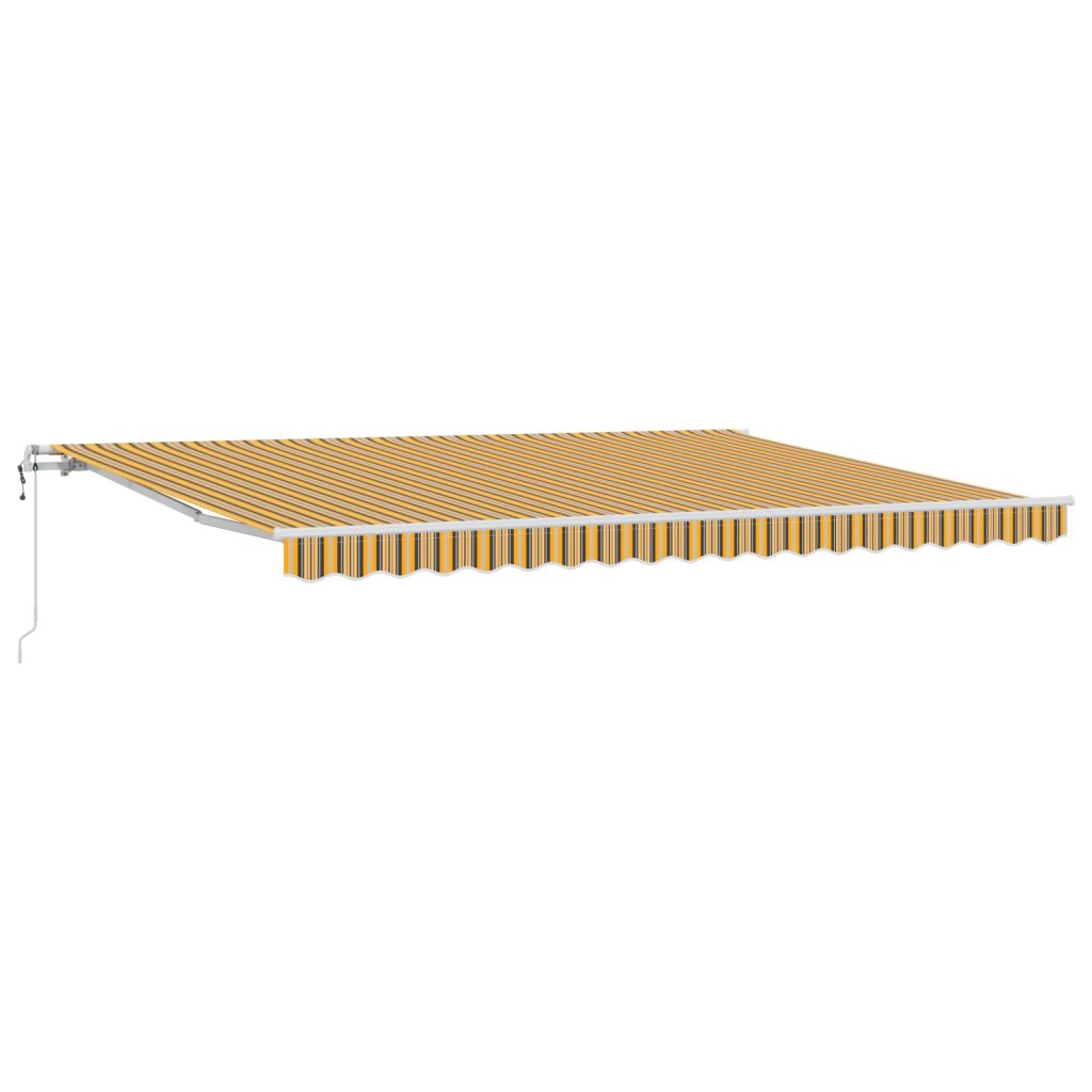 Automaattinen sisäänvedettävä markiisi raidallinen 450x300 cm - Image 2