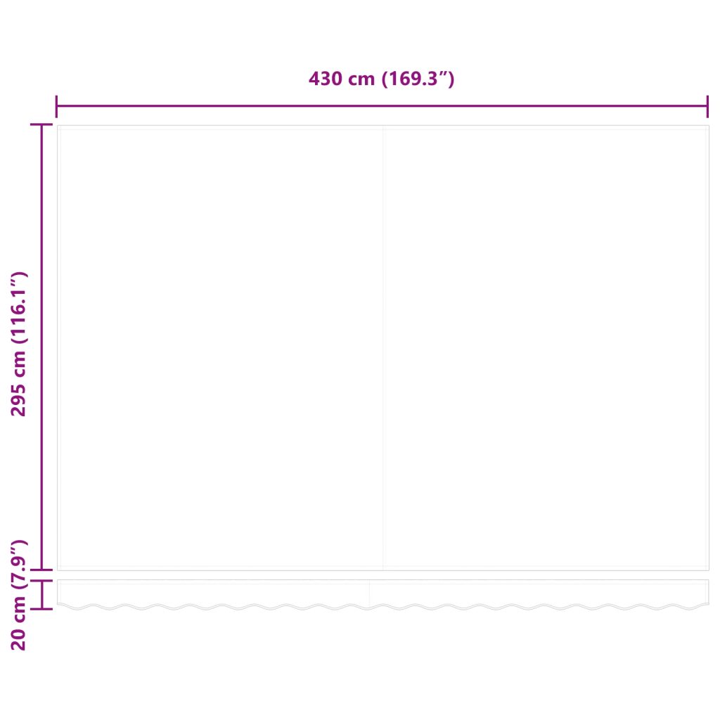 manuaalinen sisäänvedettävä markiisi LEDillä punainen 450x300 cm, markiisin vaihto kangas 4.5x3 m kehykseen punainen - Image 11