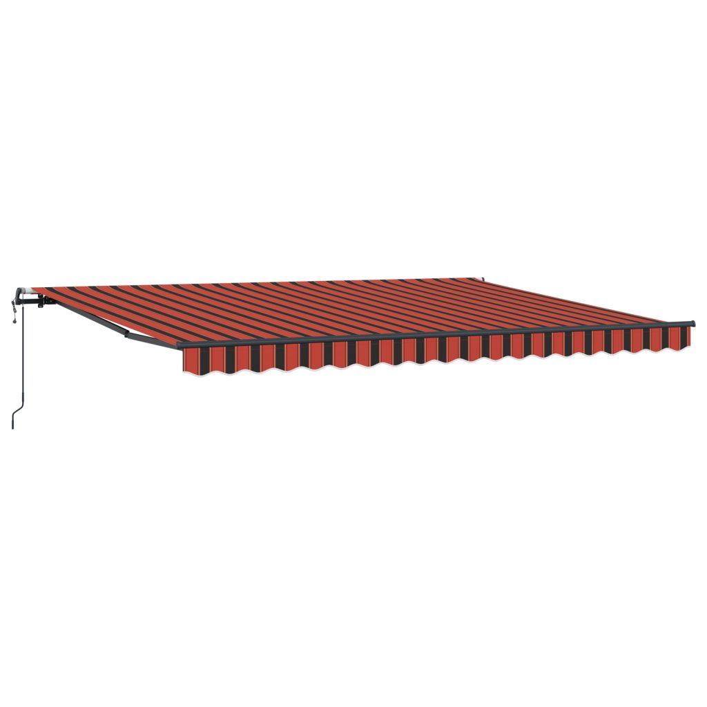 Automaattinen Sisäänvedettävä Markiisi Oranssi ja Ruskea 450x350 cm - Image 2