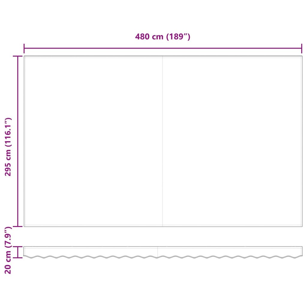 Automaattinen sisäänvedettävä markiisi LED-valaistuksella oranssina ja ruskeana, 500 x 300 cm - Image 13