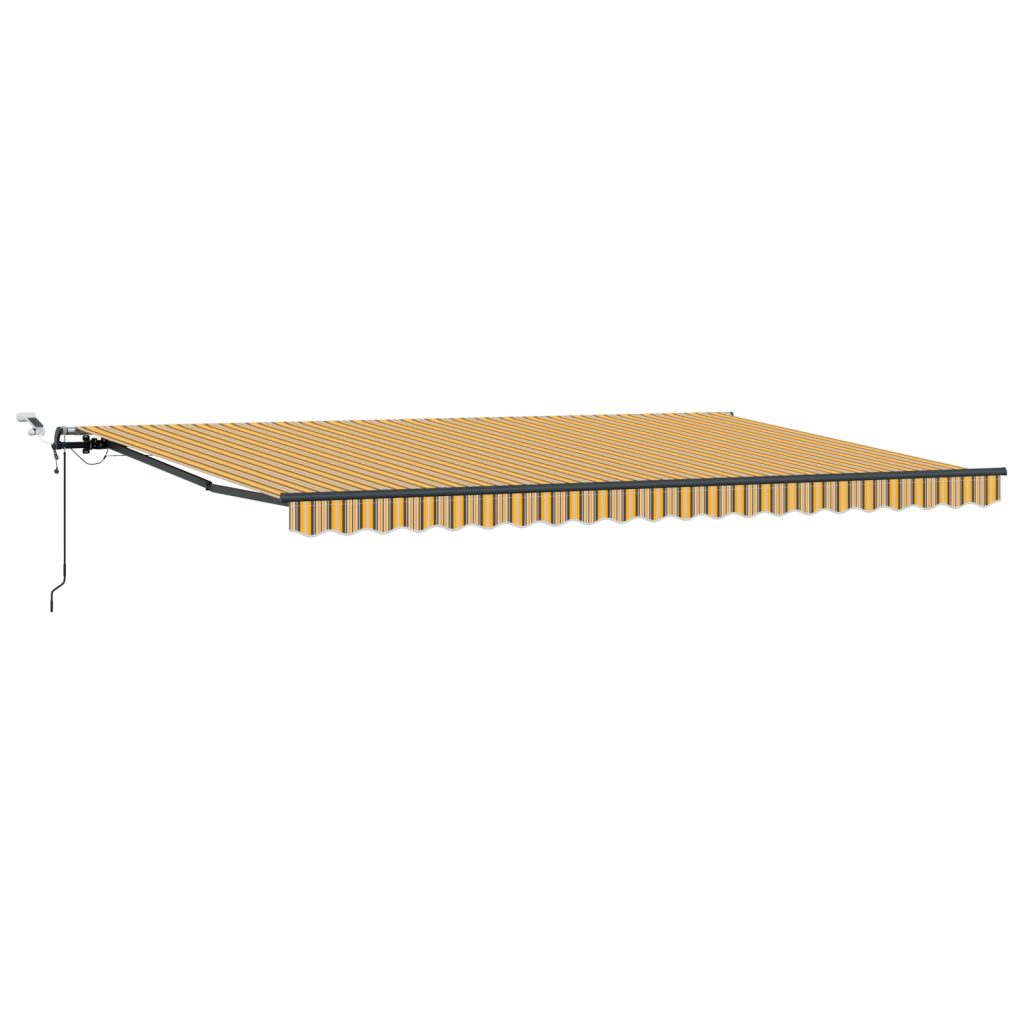 Automaattisesti sisäänvedettävä markiisi LED-moniväriraidalla 500x300 cm - Image 2