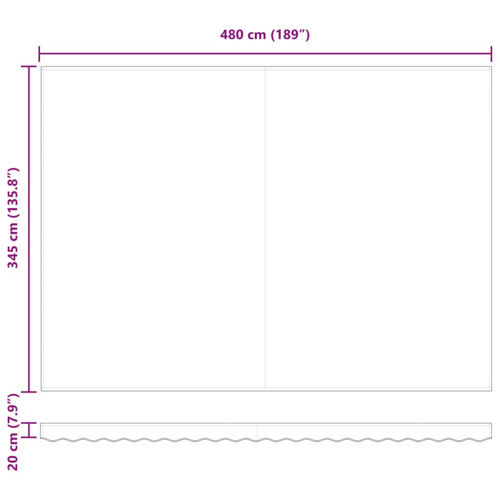 Manuaalinen sisäänvedettävä markiisi keltainen ja oranssi 500x350 cm - Image 10