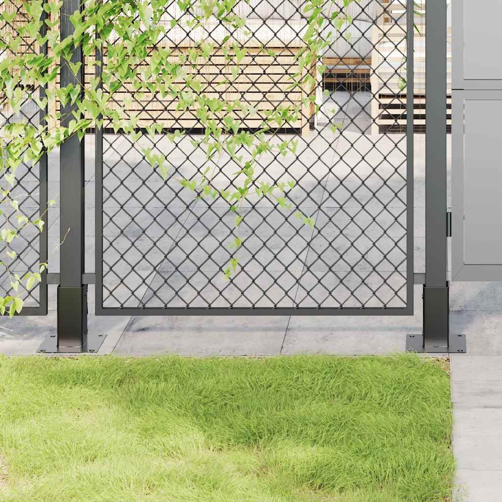 Pylväiden pohjat neliö 4 kpl 71x71 mm jauhemaalattu teräs