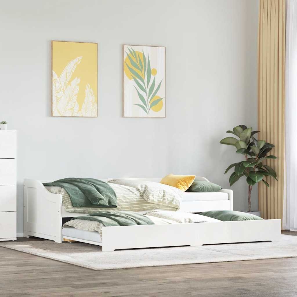 Leposohva ilman patjaa IRUN valkoinen 90x200 cm