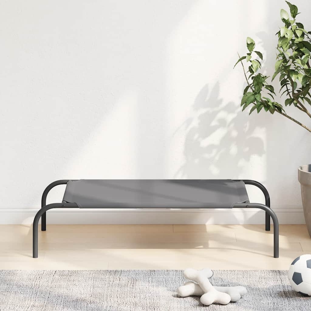 Korotettu koiransänky harmaa 90x50x20 cm Oxford kangas ja teräs