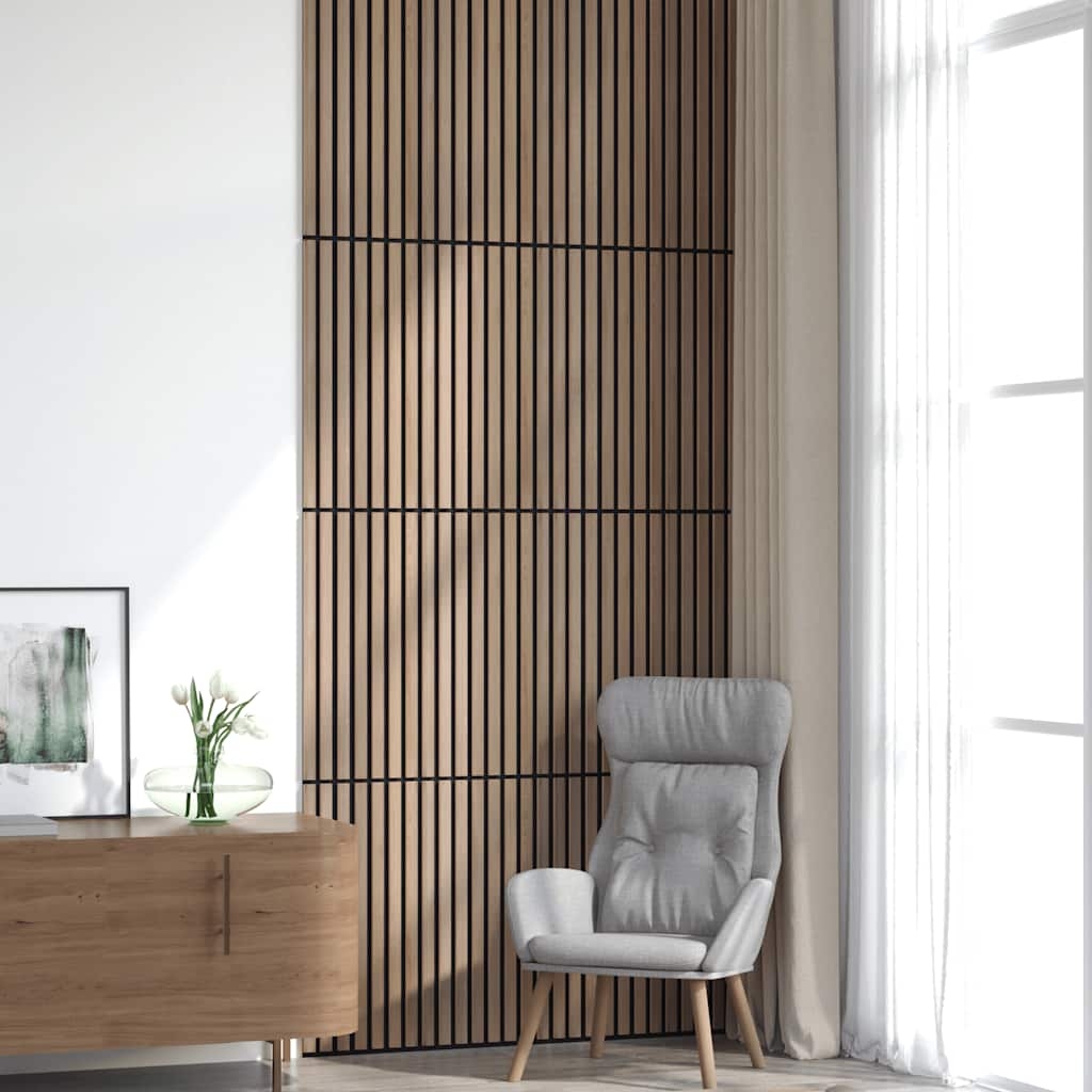 Akustiset seinäpaneelit 8 kpl Säle 60,5x60 cm tammiviilu