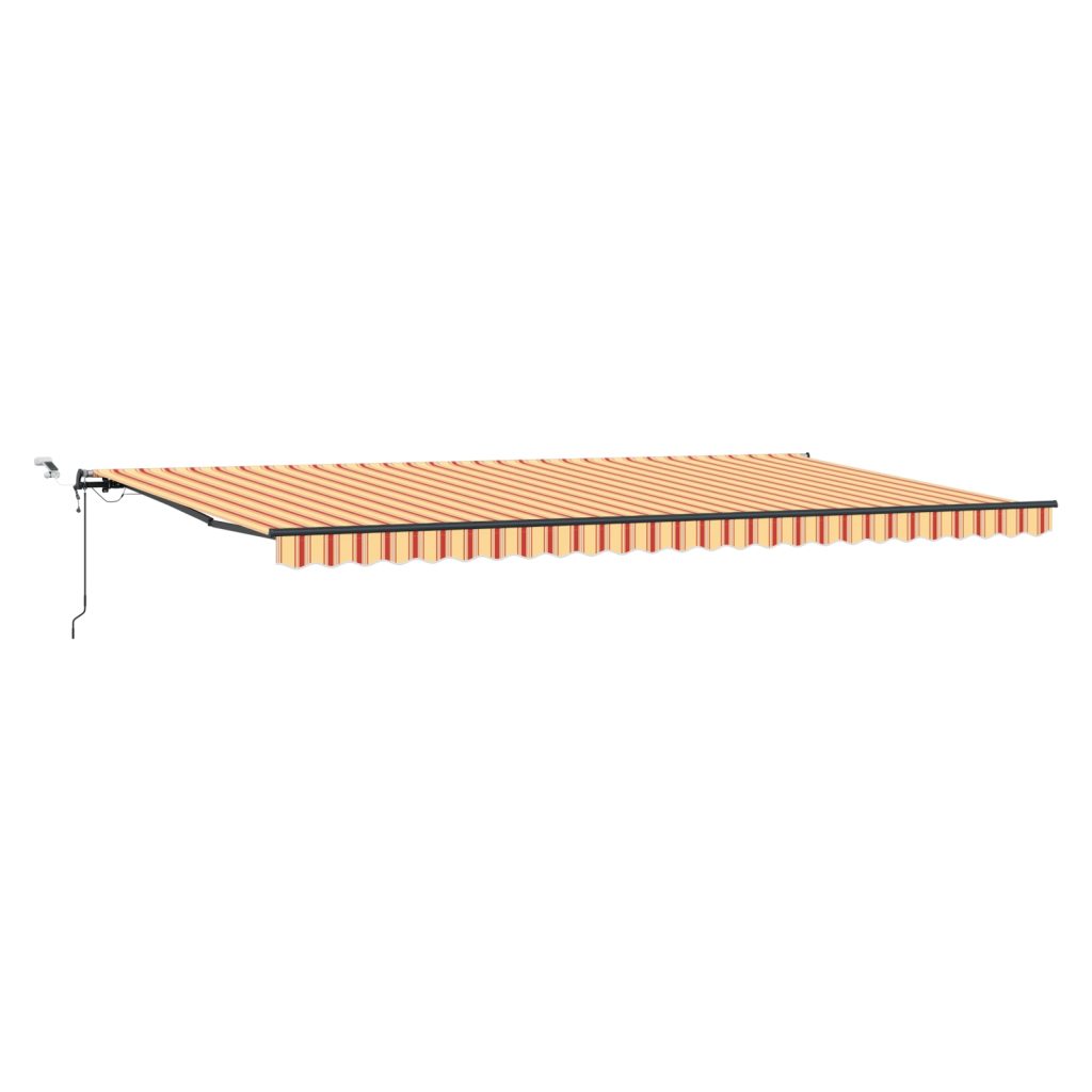 Automaattinen sisäänvedettävä markiisi LED keltainen ja oranssi 600x300 cm - Image 2