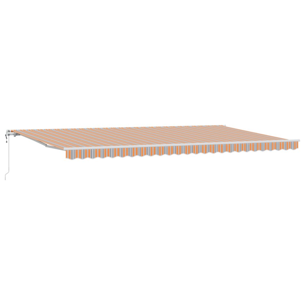 Automaattinen sisäänvedettävä markiisi monivärisillä raidoilla, 600x300 cm - Image 2