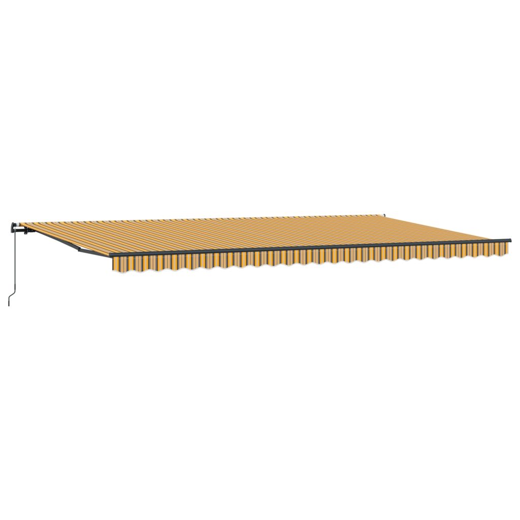 Manuaalinen sisäänvedettävä markiisi monivärinen raita 600x300 cm - Image 5