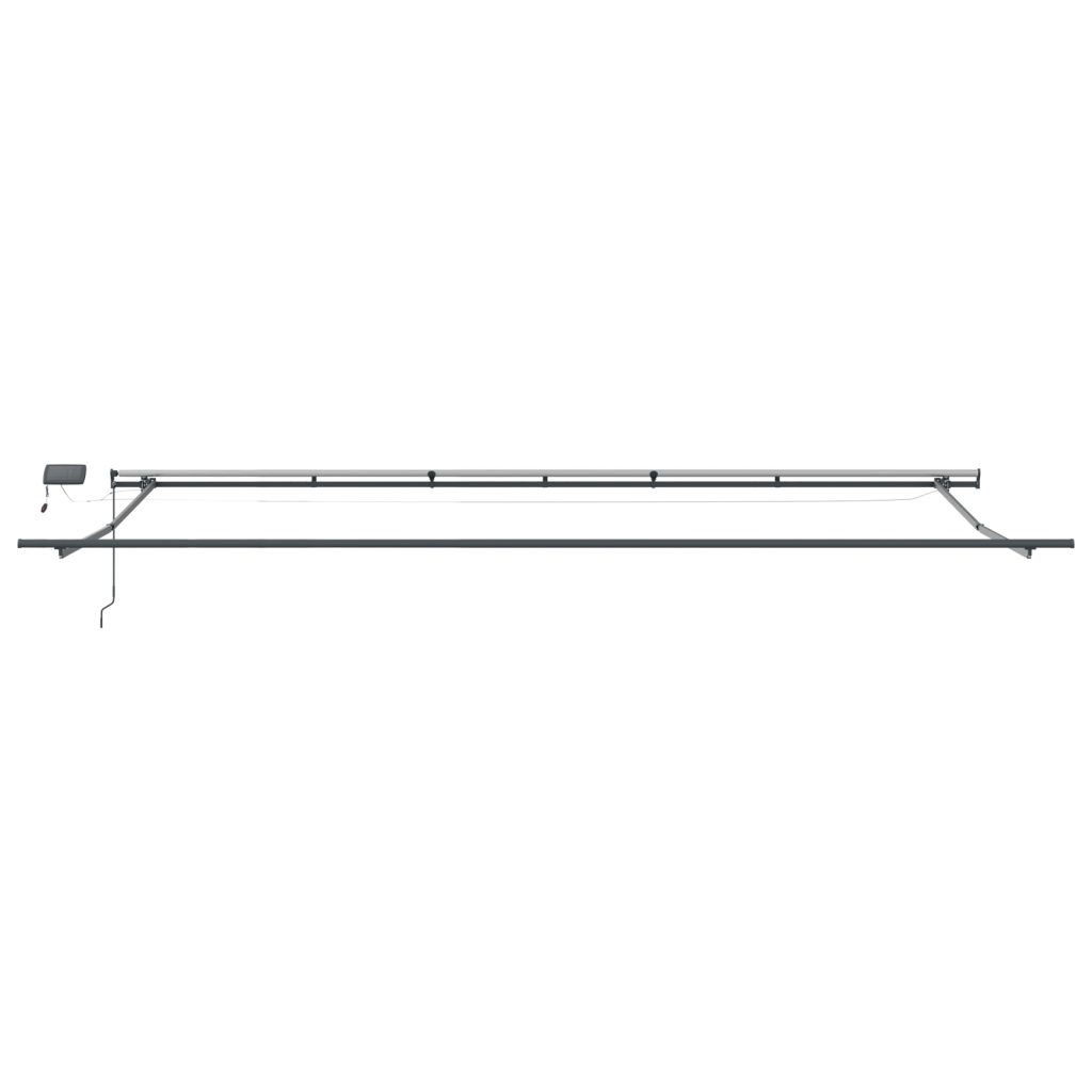 Manuaalinen sisäänvedettävä markiisi LED-valoilla Valkoinen 600x300 cm, Markiisin vaihto materiaali 6x3 m runko Valkoinen - Image 6