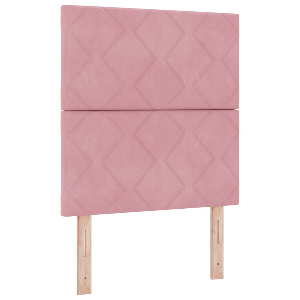 Vaaleanpunainen samettipääty timanttiblokeilla - 80 cm, Vaaleanpunainen samettipääty timanttiblokeilla - 160 cm - Image 2