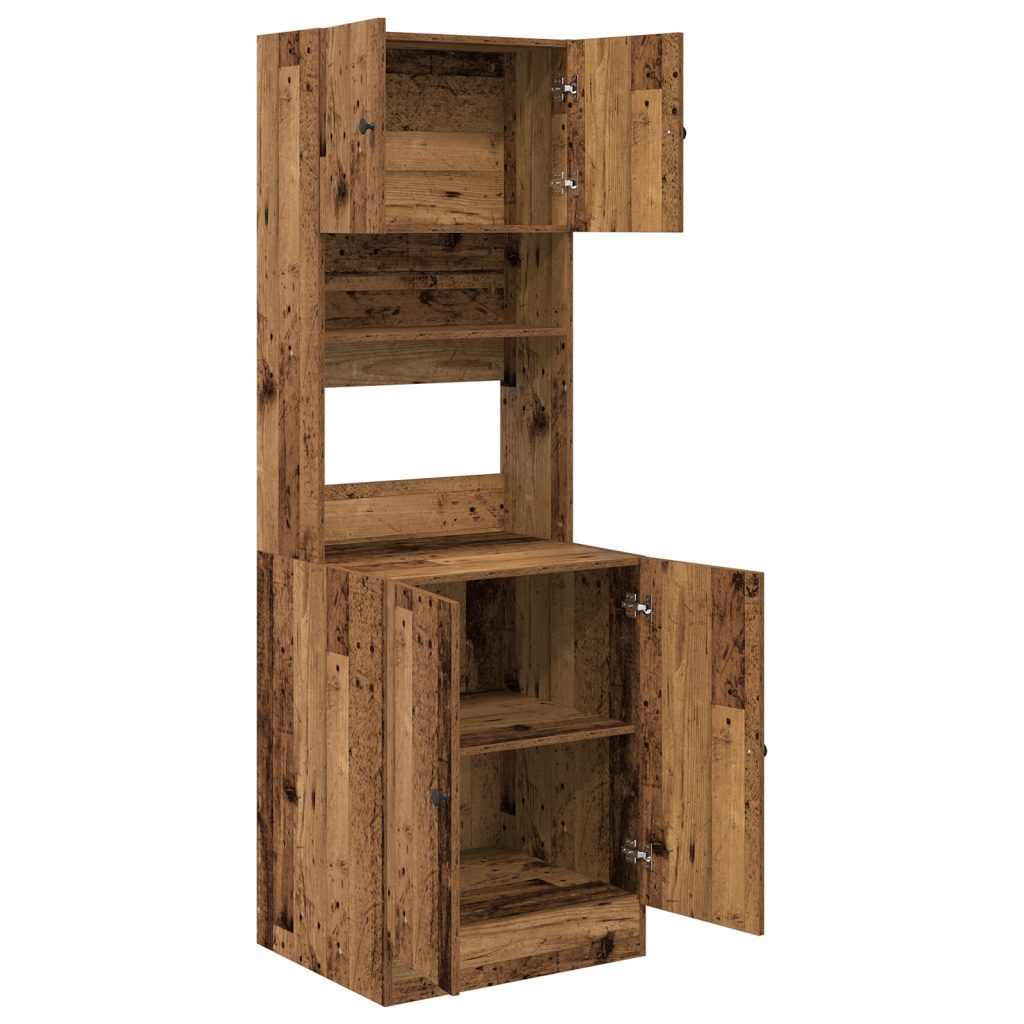 Keittiökaappi Vanha puu 60x50x180 cm - Image 5