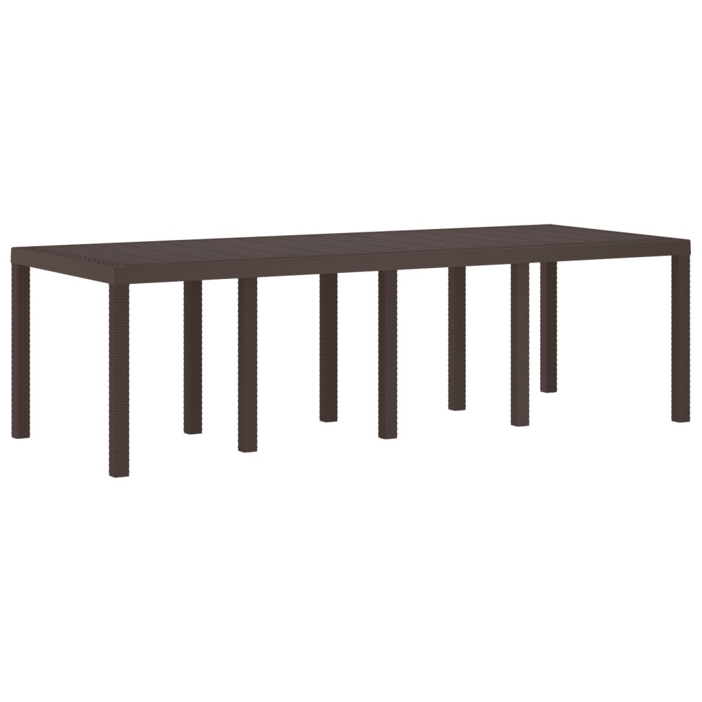Puutarhapöytä Ruskea 250x100x73 cm Poly Rattan, Puutarhapöytä Ruskea 100x100x73 cm Poly Rattan, Puutarhapöytä Ruskea 150x100x73 cm Poly Rattan - Image 2
