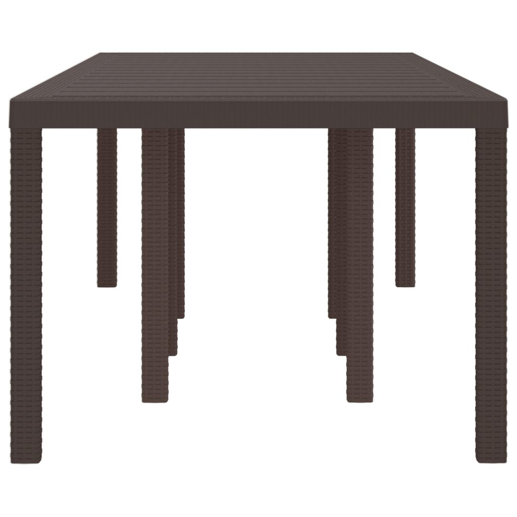 Puutarhapöytä Ruskea 250x100x73 cm Poly Rattan, Puutarhapöytä Ruskea 100x100x73 cm Poly Rattan, Puutarhapöytä Ruskea 150x100x73 cm Poly Rattan - Image 5