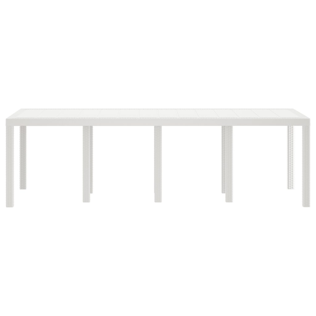 Puutarhapöytä Valkoinen 250x100x73 cm Poly Rattan, Puutarhapöytä Valkoinen 100x100x73 cm Poly Rattan, Puutarhapöytä Valkoinen 150x100x73 cm Poly Rattan - Image 4
