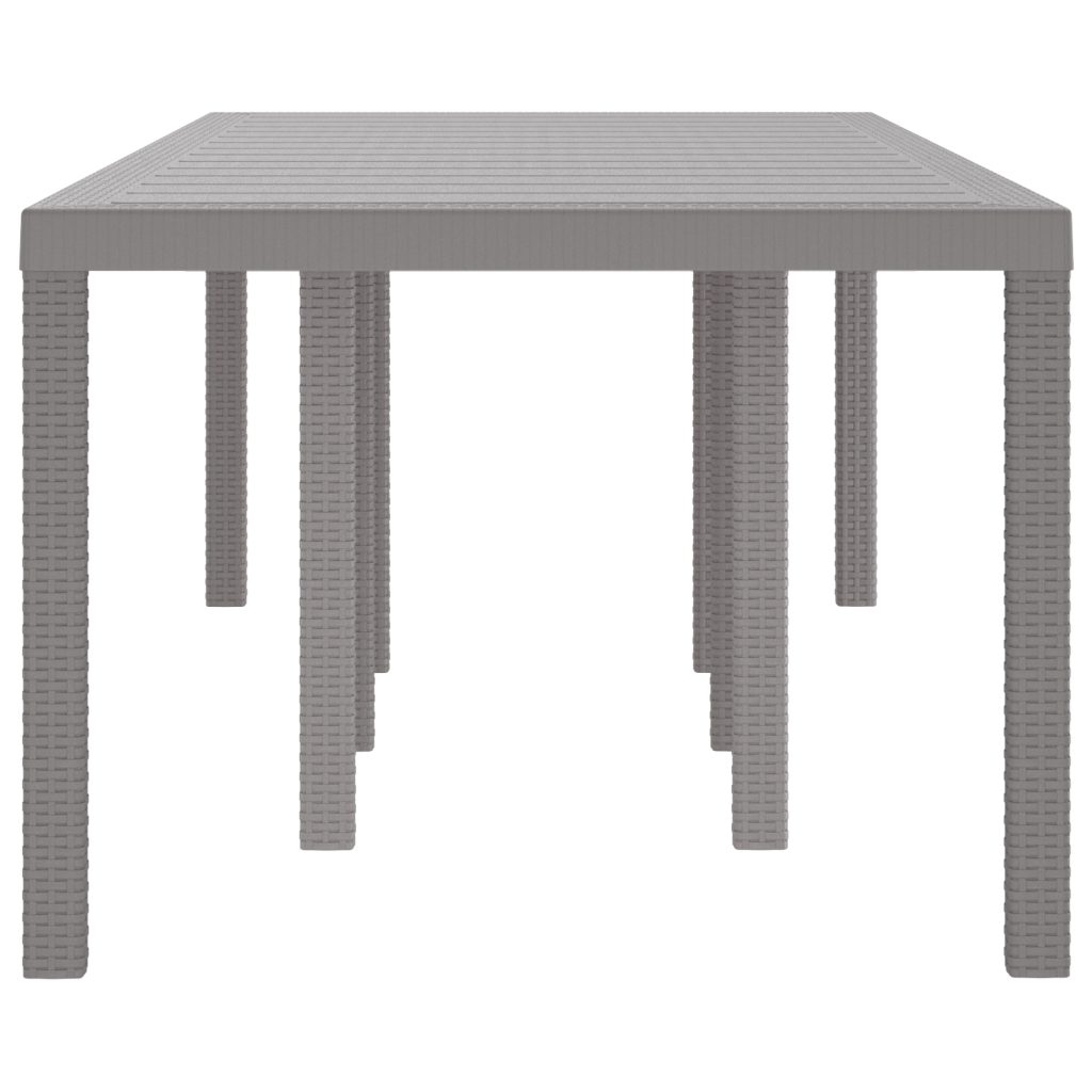 Puutarhapöytä Vaaleanharmaa 250x100x73 cm Poly Rattan, Puutarhapöytä Vaaleanharmaa 100x100x73 cm Poly Rattan, Puutarhapöytä Vaaleanharmaa 150x100x73 cm Poly Rattan - Image 5