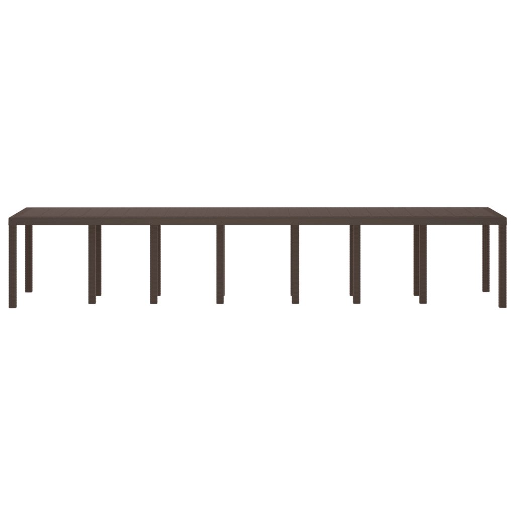 Puutarhapöytä Ruskea 400x100x73 cm Poly Rattan, Puutarhapöytä Ruskea 250x100x73 cm Poly Rattan, Puutarhapöytä Ruskea 150x100x73 cm Poly Rattan - Image 4