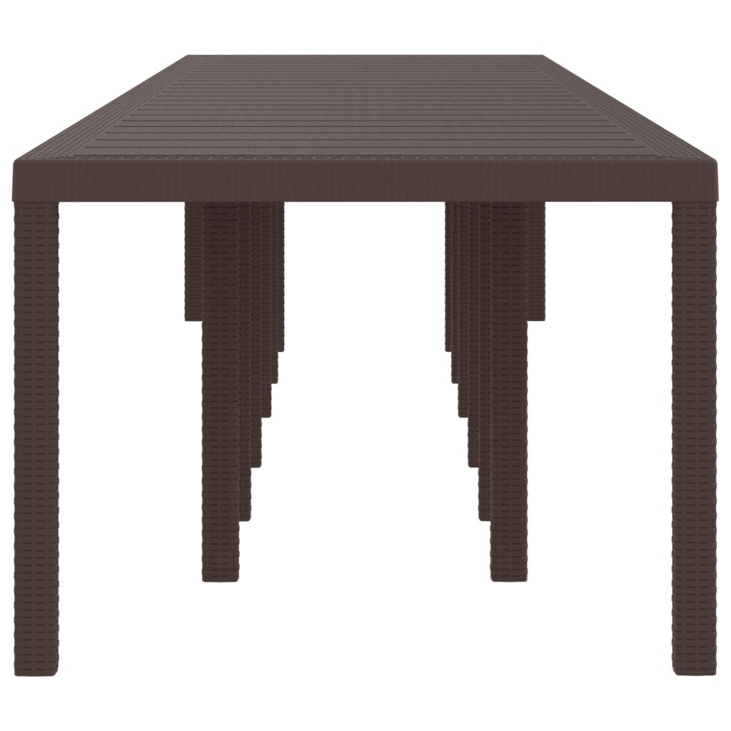 Puutarhapöytä Ruskea 400x100x73 cm Poly Rattan, Puutarhapöytä Ruskea 250x100x73 cm Poly Rattan, Puutarhapöytä Ruskea 150x100x73 cm Poly Rattan - Image 5