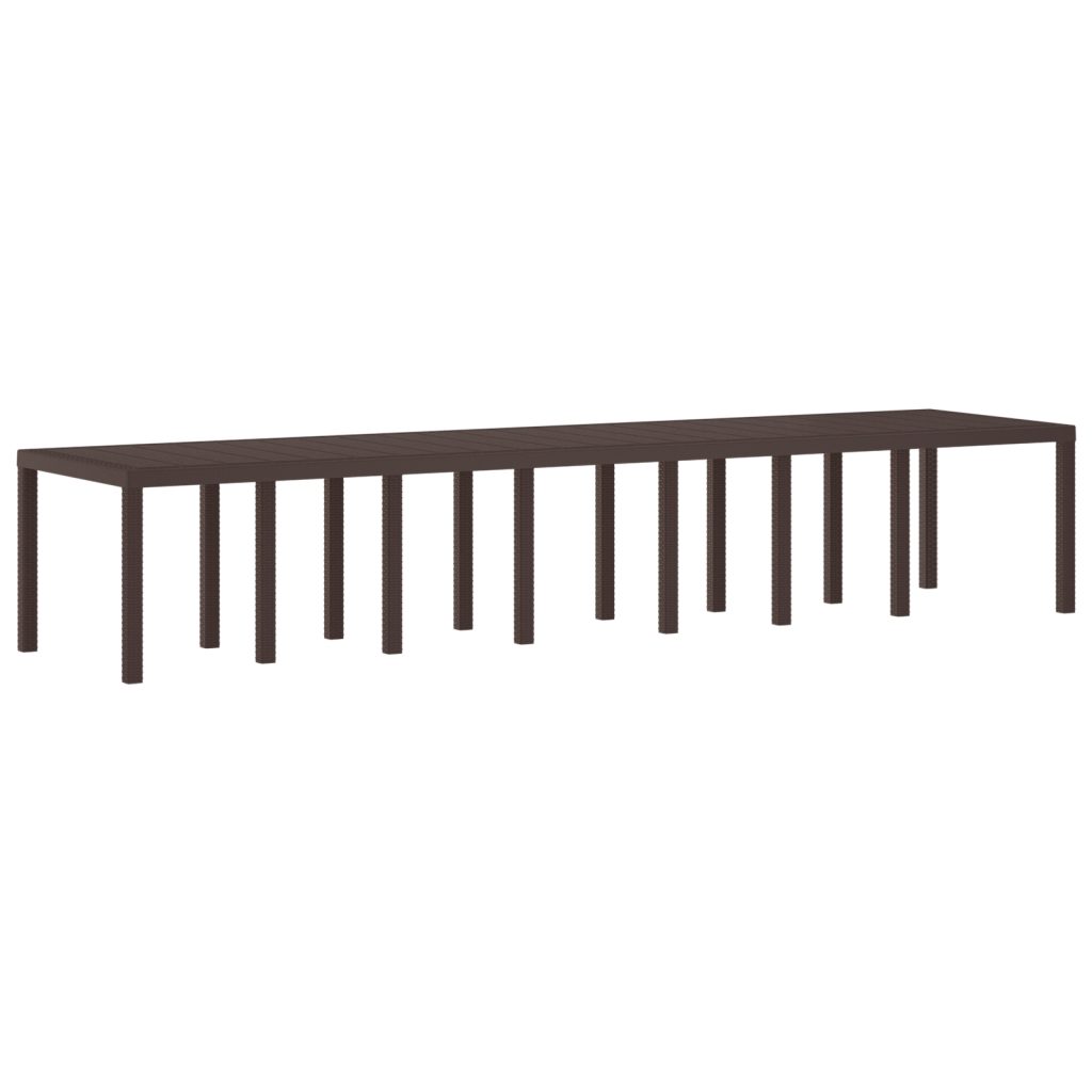 Puutarhapöytä Ruskea 400x100x73 cm Poly Rattan, Puutarhapöytä Ruskea 250x100x73 cm Poly Rattan, Puutarhapöytä Ruskea 150x100x73 cm Poly Rattan - Image 6