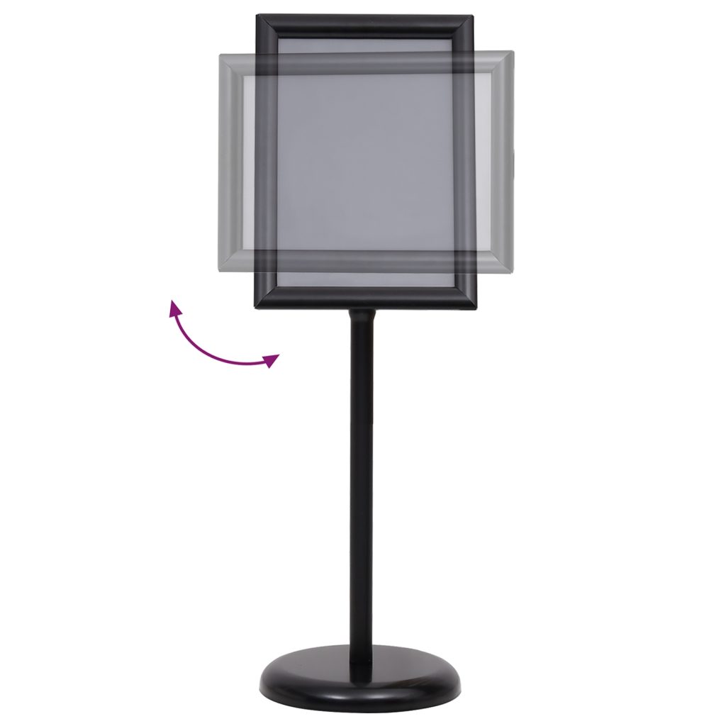 A3 Pedestal Juliste Telineet 2 kpl Musta Alumiini - Image 2