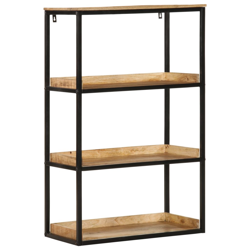 Kirjahylly 70x35x110 cm Vankka puu karkea mangopuu