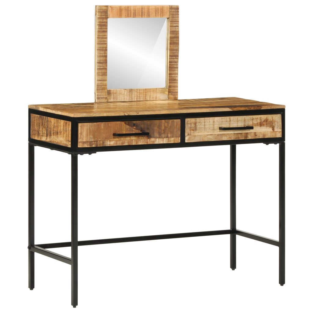 meikkipöytä 100x40x75/120 cm kestävä puusta - Image 4